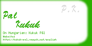 pal kukuk business card